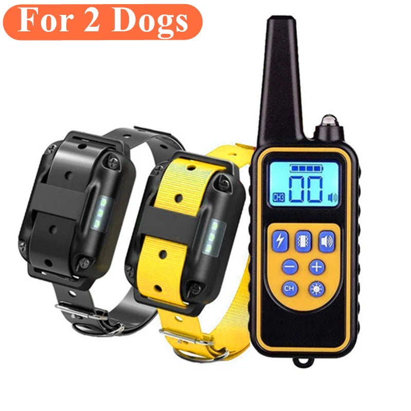 Rechargeable Waterproof Dog Training Collar with Remote