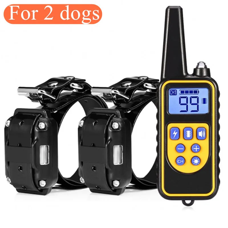 Rechargeable Waterproof Dog Training Collar with Remote
