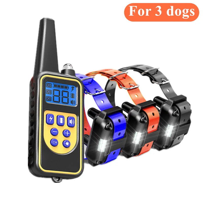 Rechargeable Waterproof Dog Training Collar with Remote
