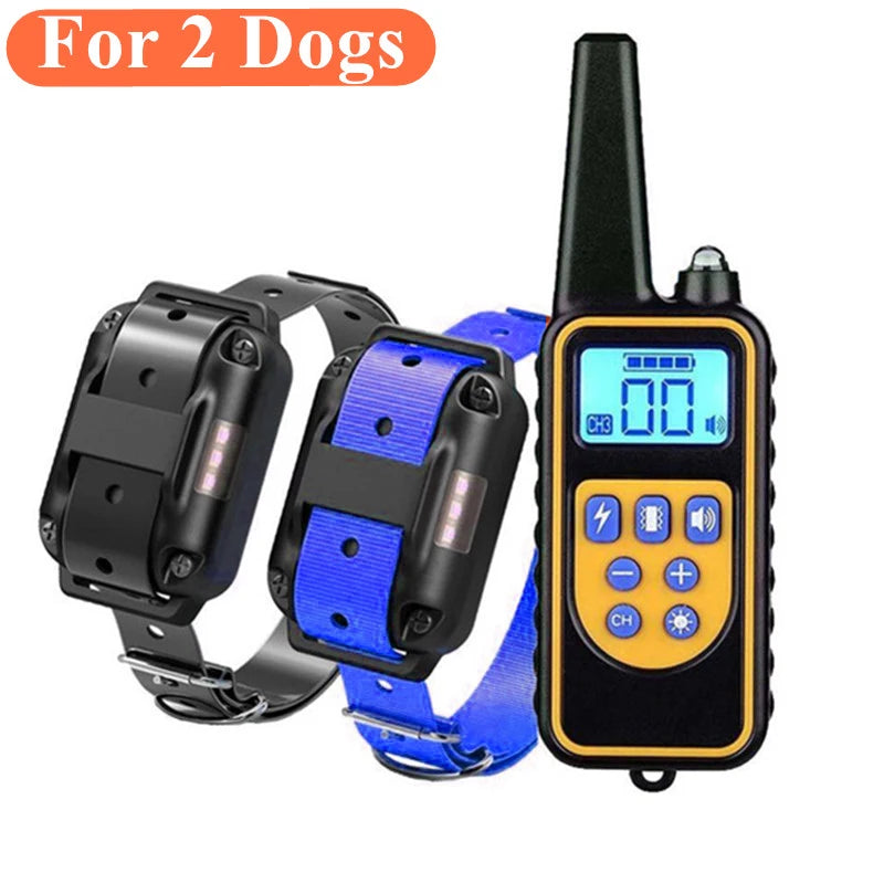 Rechargeable Waterproof Dog Training Collar with Remote