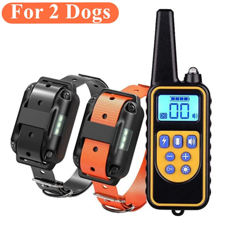 Rechargeable Waterproof Dog Training Collar with Remote
