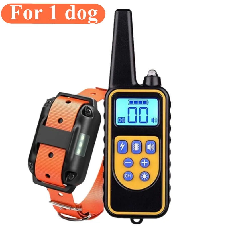 Rechargeable Waterproof Dog Training Collar with Remote