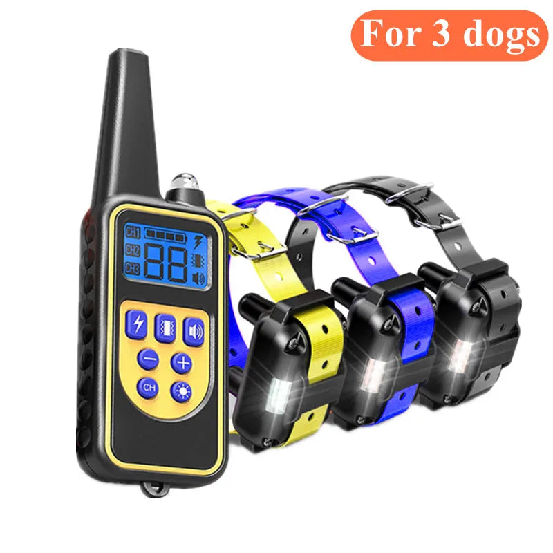Rechargeable Waterproof Dog Training Collar with Remote