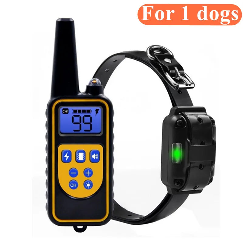 Rechargeable Waterproof Dog Training Collar with Remote