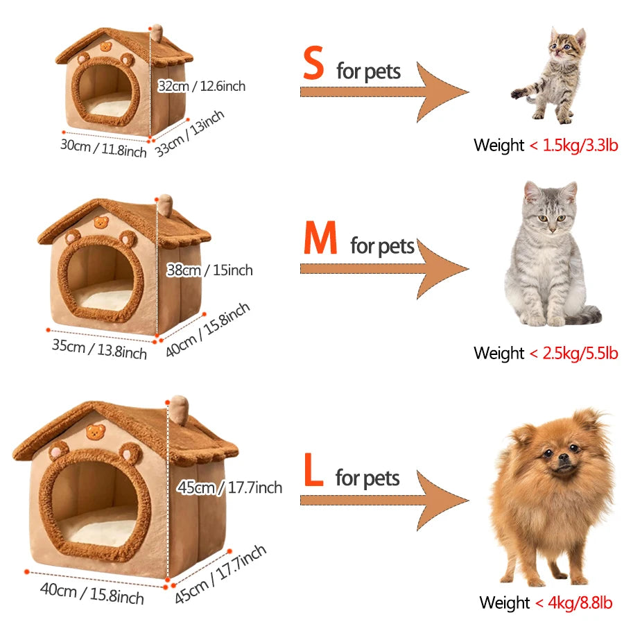 Foldable Pet House & Cozy Bed