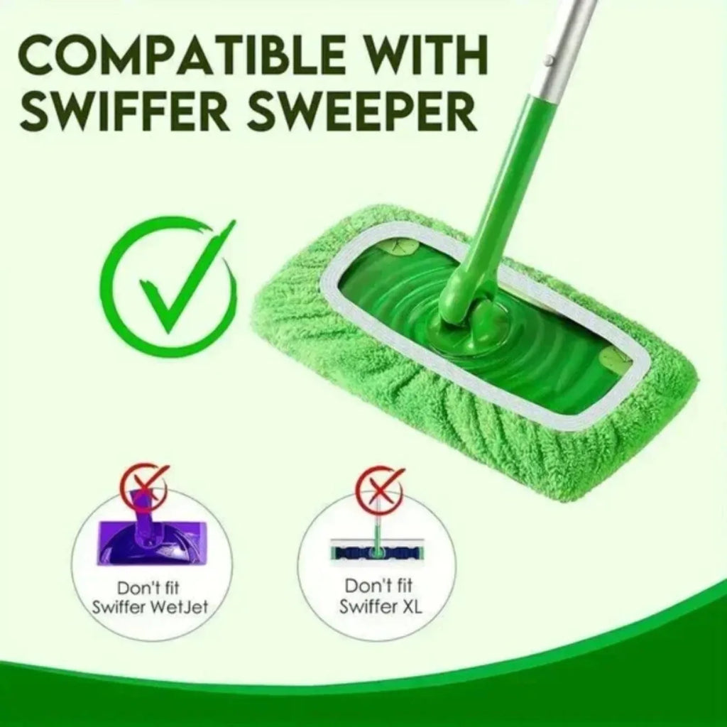 Eco-Friendly Reusable Flat Mop Pads – 6 Pack