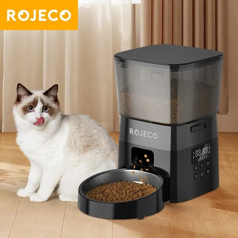 ROJECO Automatic Pet Feeder – Button Control