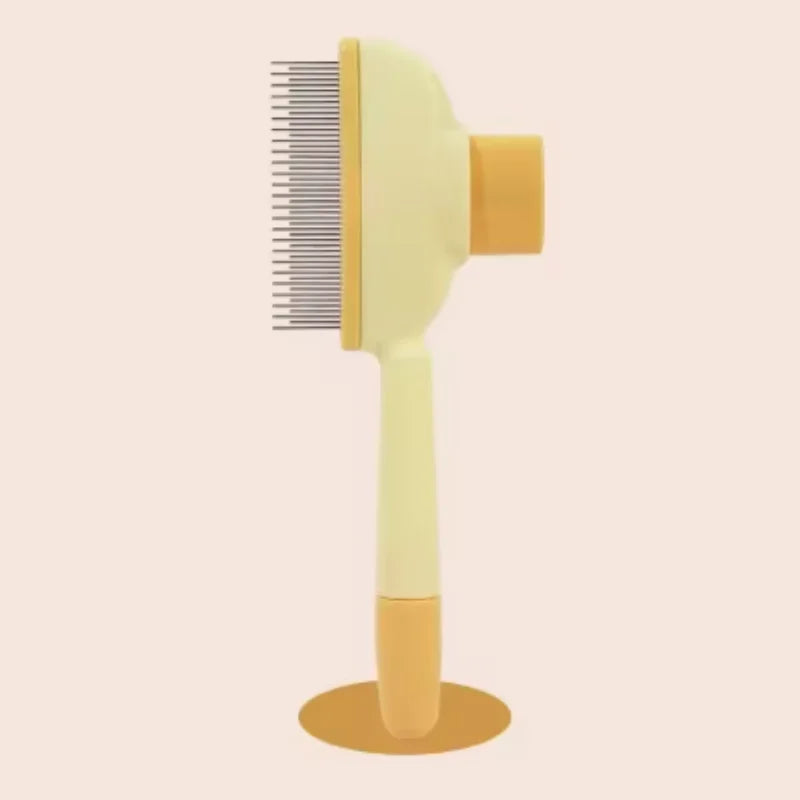 Self-Cleaning Pet Grooming Brush – One-Button Hair Remover