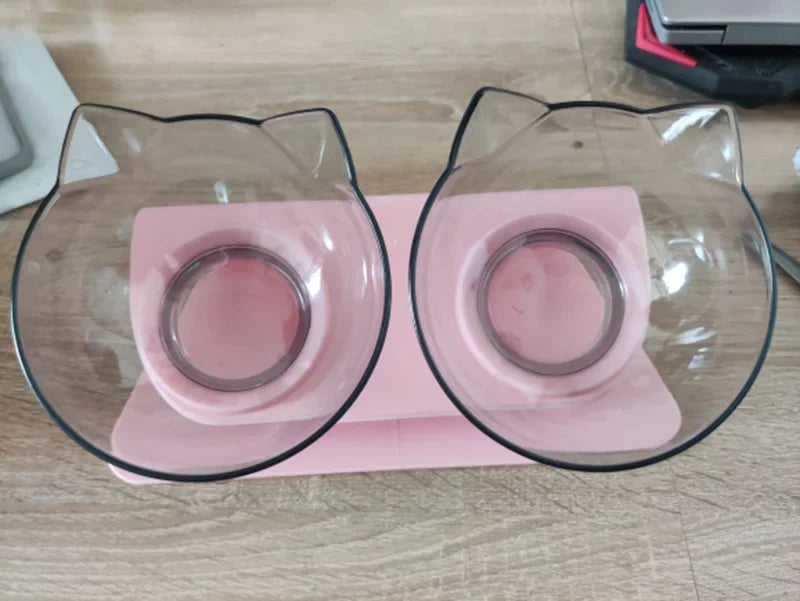 Elevated Cat Food & Water Bowl Set