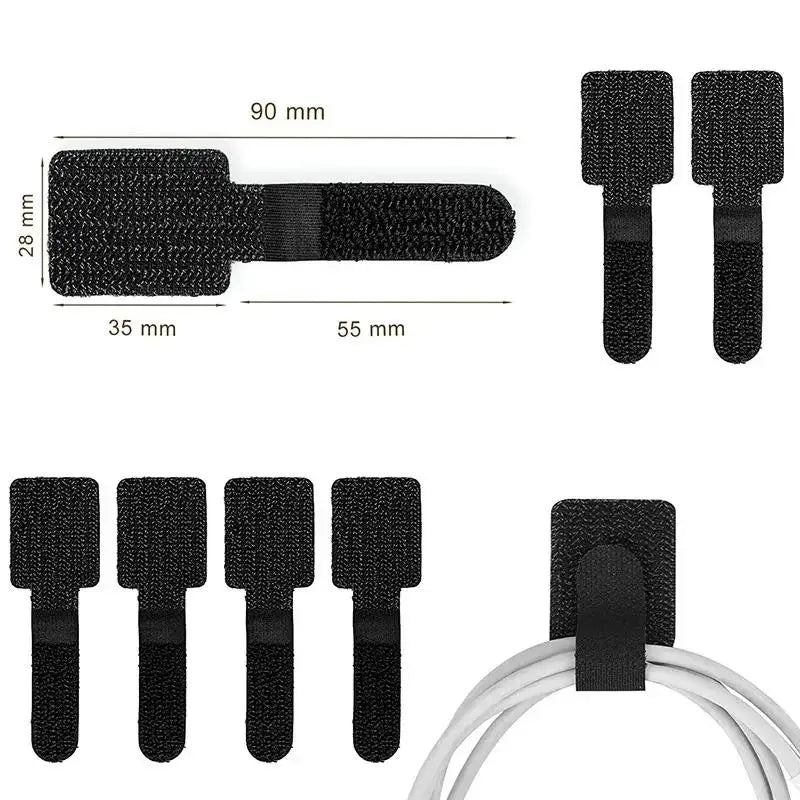 Reusable Cable Ties & Cord Organizer Straps