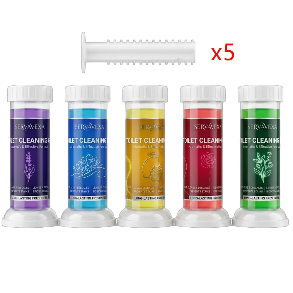 5Pcs Toilet Cleaning Gel Kit