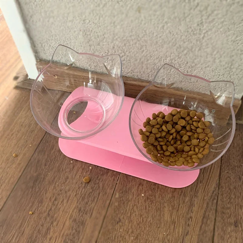 Elevated Cat Food & Water Bowl Set