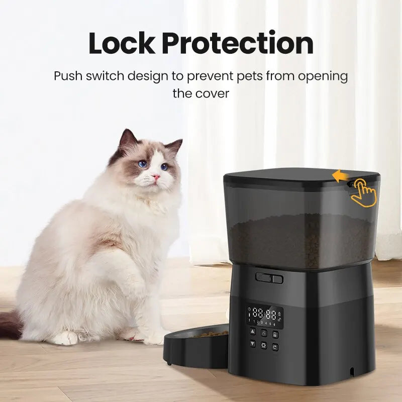 ROJECO Automatic Pet Feeder – Button Control