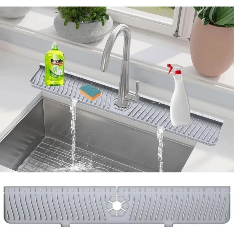 Silicone Faucet Splash Guard & Sink Drying Mat