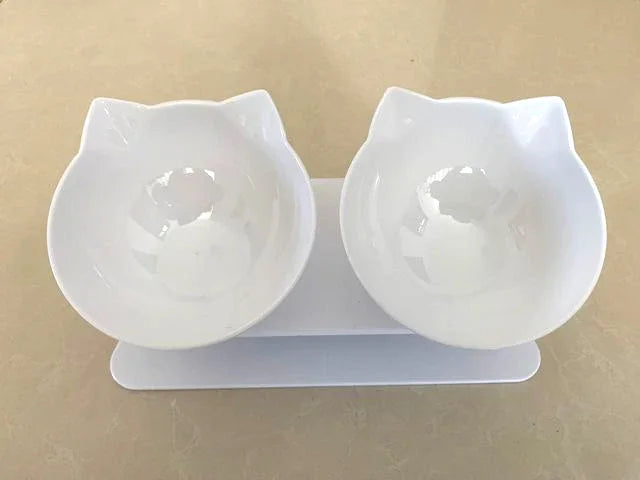 Elevated Cat Food & Water Bowl Set