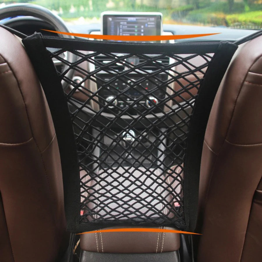 Pet Car Safety Barrier with Storage Pocket