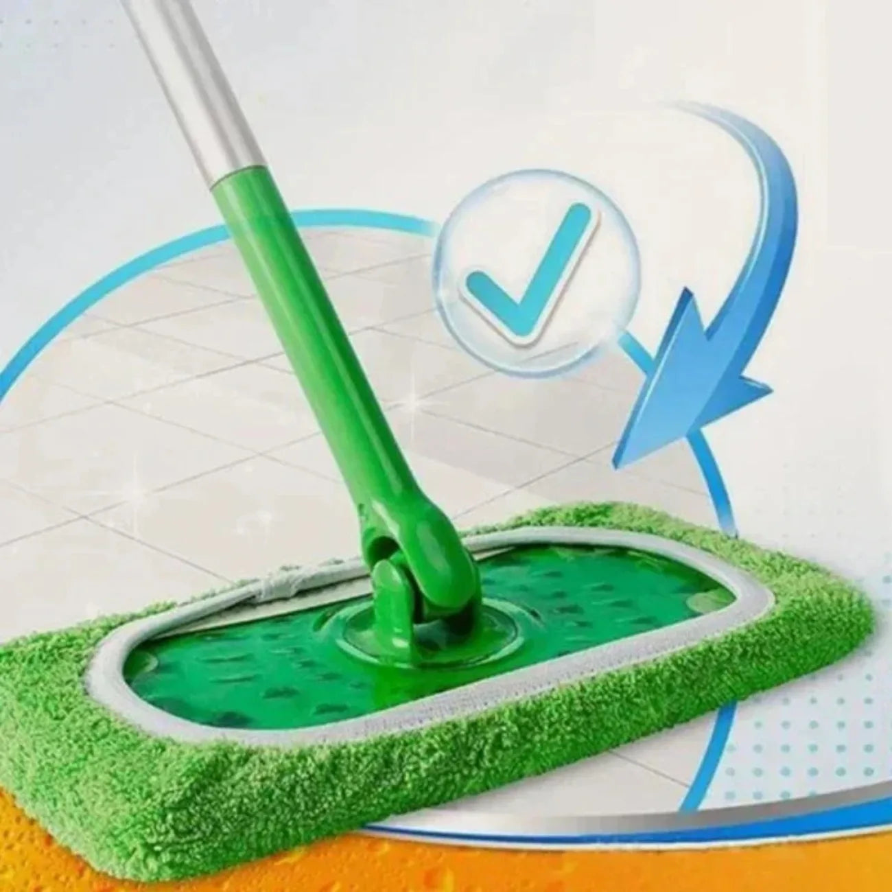 Eco-Friendly Reusable Flat Mop Pads – 6 Pack