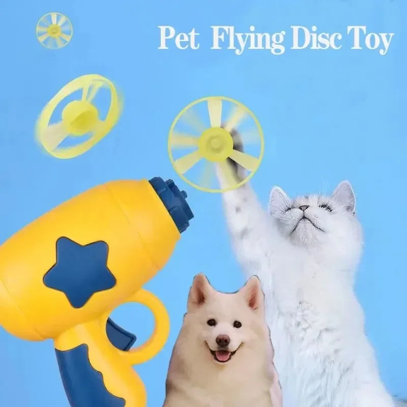 Interactive Flying Disc Cat Toy Launcher