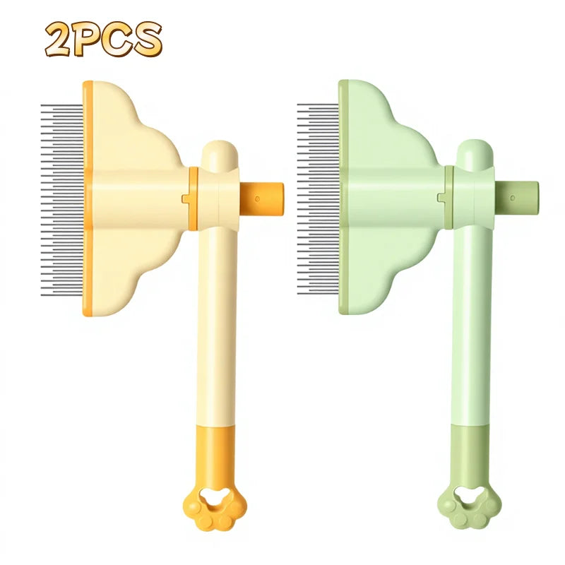 Self-Cleaning Pet Grooming Brush – One-Button Hair Remover
