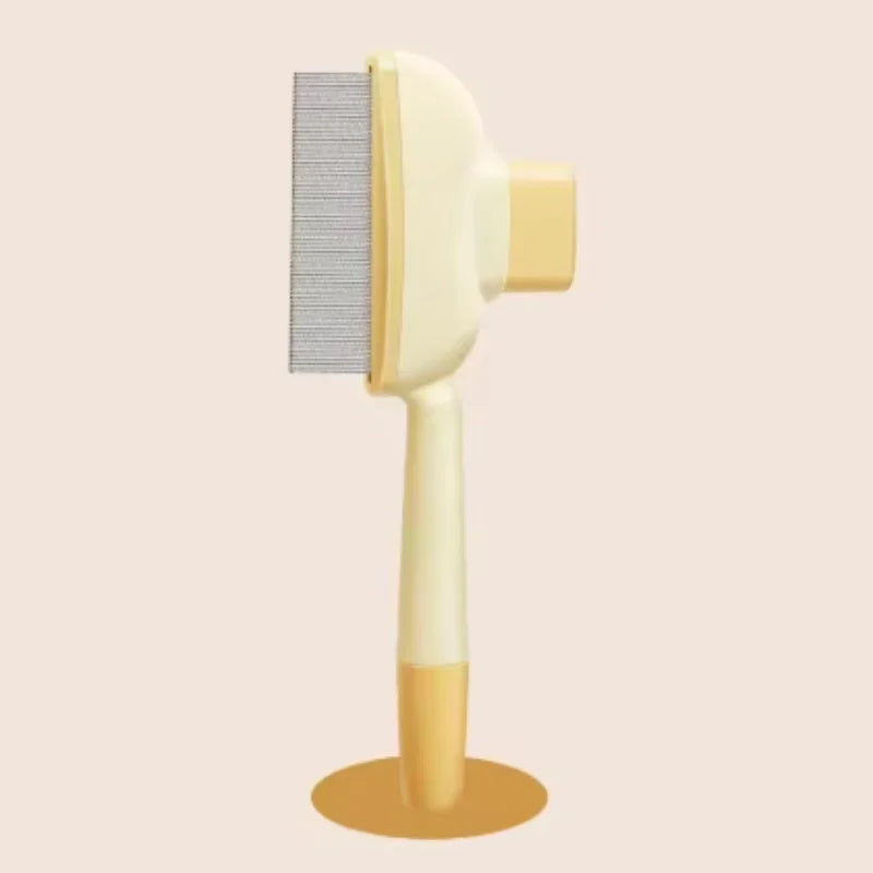 Self-Cleaning Pet Grooming Brush – One-Button Hair Remover