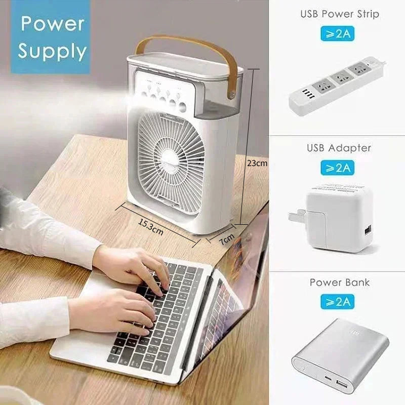 3-in-1 Portable Mini Air Cooler & Humidifier