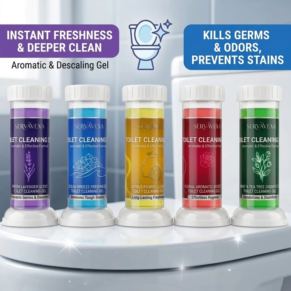 5Pcs Toilet Cleaning Gel Kit