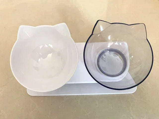 Elevated Cat Food & Water Bowl Set