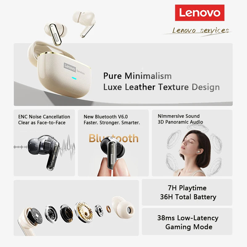 Lenovo LE208 Wireless Bluetooth Earbuds