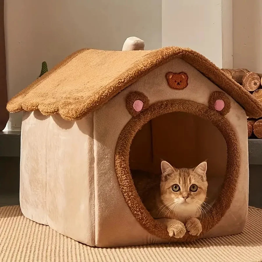 Foldable Pet House & Cozy Bed