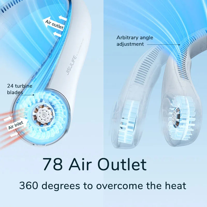 JISULIFE Portable Bladeless Neck Fan