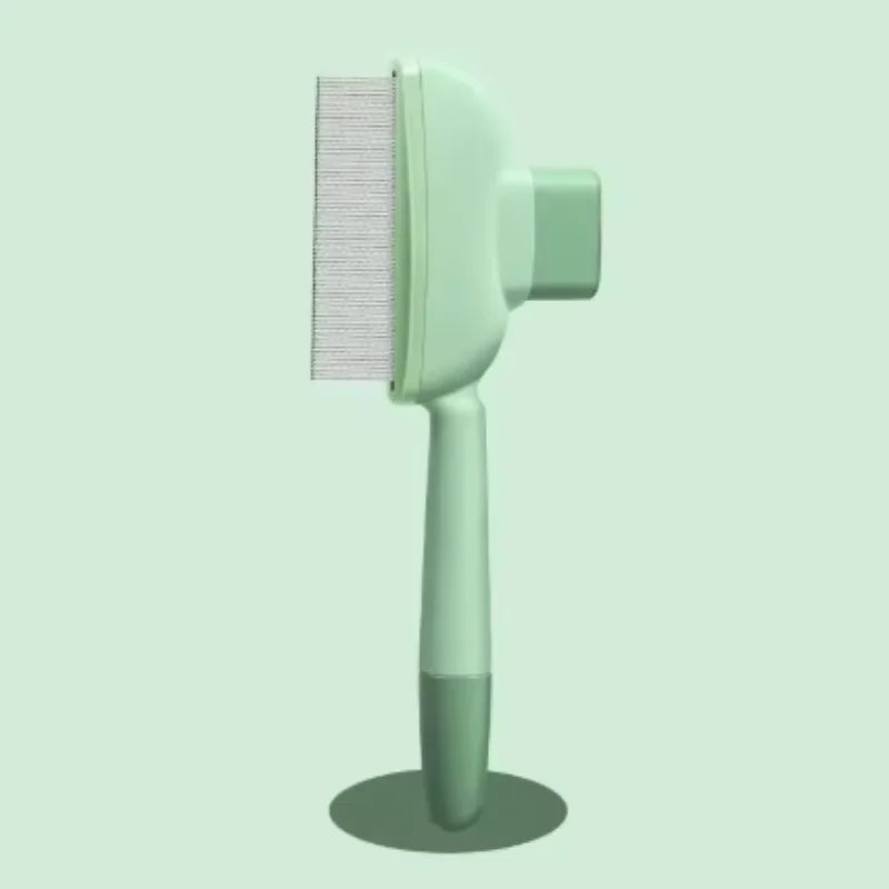 Self-Cleaning Pet Grooming Brush – One-Button Hair Remover